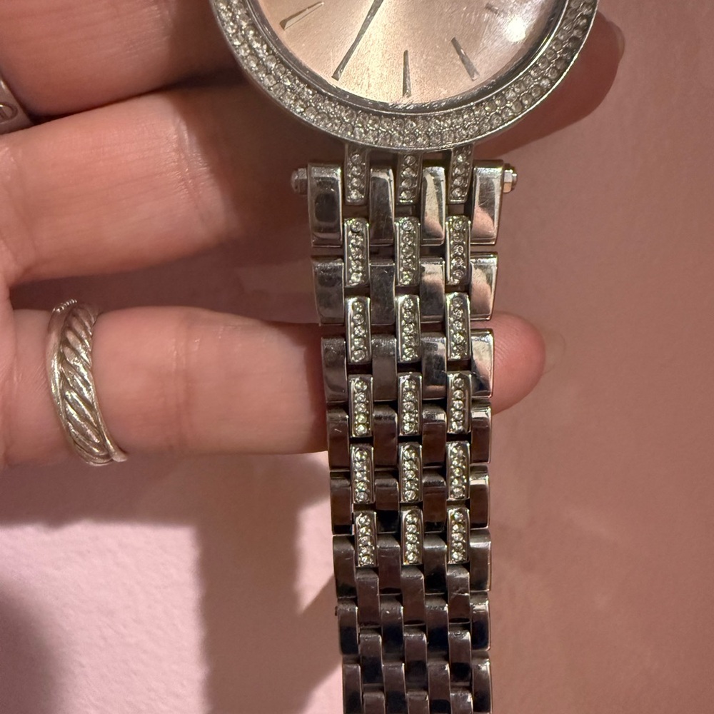 Michael Kors Two-Tone Silver and Rose Gold Watch - Picture 4 of 7